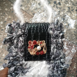 Hand-woven crocheted  Luxury  Bag.